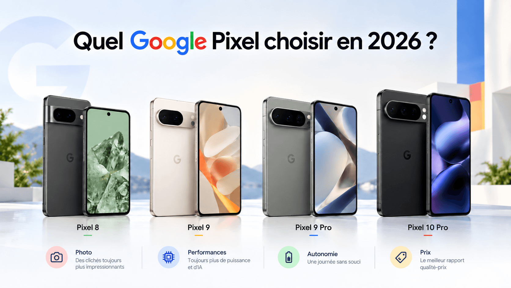 Quel Google Pixel choisir en 2026 ? Pixel 8, 9, 9 Pro ou 10 Pro
